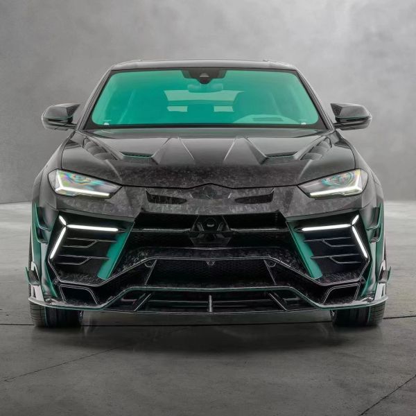 280mm Lamborghini Body Kit URUS MSY Style Front And Rear Bumper Spoiler Hood Kit Green