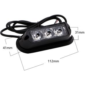 8000K 3SMD Car Truck 720lm LED Strobe Warning Lights