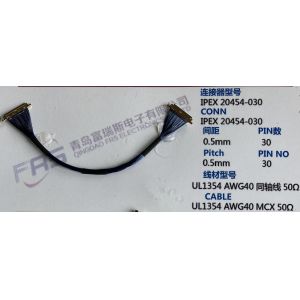 40awg Micro Coax 30 Pin LVDS Connector 250mm Cable Assemblies