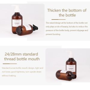 300ml 500ml Recycle Shampoo Bottles , PET Empty Shampoo Pump Bottles