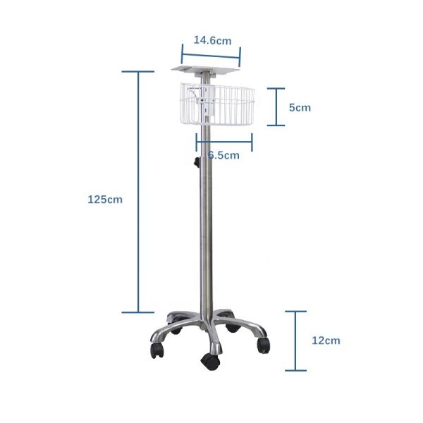 Buy Powder Coating Patient Monitor Trolley 5.6kg for Hospital Use at wholesale prices