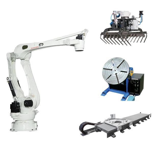 4 Axis Payload 300kg Reach 3255mm Kawasaki CP300L Palletizing Robot With Guide