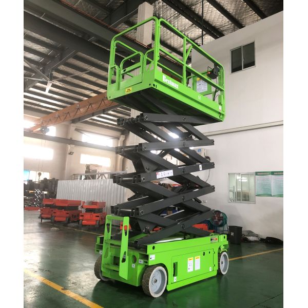 10m Self Propelled Scissor Lift Aerial Work Platform MEWP 320Kg Loading Capacity With Extendable Platform
