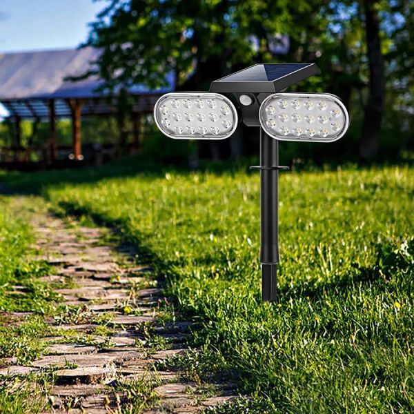Bright Outdoor Solar Pathway Lights Waterproof Powered With Glass Stainless Steel