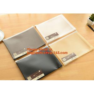 Cheap promotional clear zip lock waterproofe plastic pvc zipper file folder bag