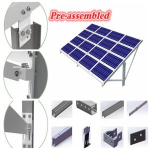 Anodized Aluminum 20 Panels Solar Ground Mount