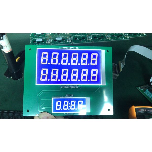 Customized Refueling Screen STN Negative Blue Transmissive With White Blacklight