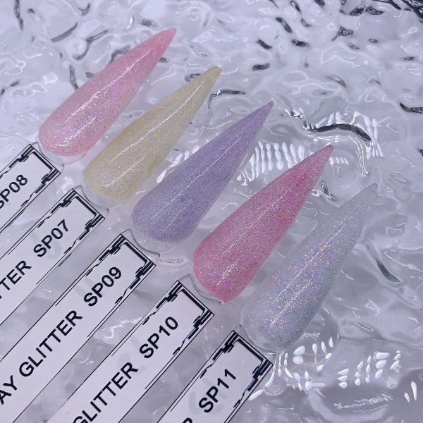 Factory Custom Private Label Pink Color Dip Powder Glitter Acrylic Powder