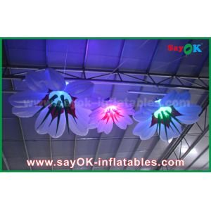 Quality 1m Dia Inflatable Hanging Lily Flower With RGB Lighting Decoration for sale