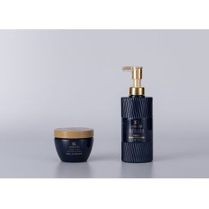 White Round 16.90oz Plastic Cosmetic Bottles For Body Lotion