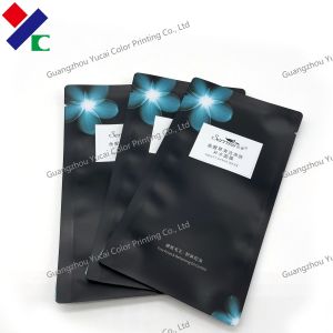 0.2mm Three Side Seal Pouch Custom Matte Printed Foil Laminated Plastic Zipper