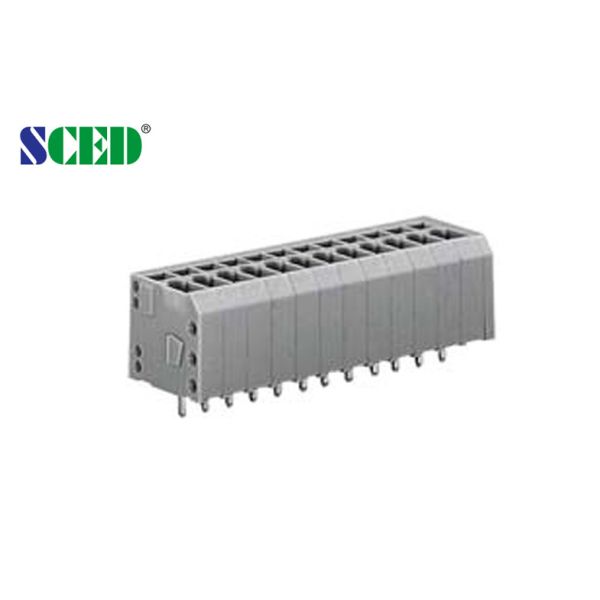 3.81mm Pitch Screwless Terminal block , Electrical terminal Block 2P - 28P 300V