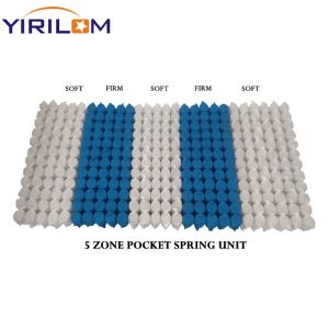 Customized 5 Zoned Pocket Spring Unit With High Carbon Steel Wire For Comfortabl