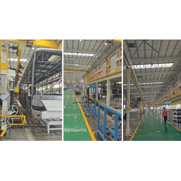 Maximum Capacity Of 70 Person Electric Bus Assembly Line For Mass Production