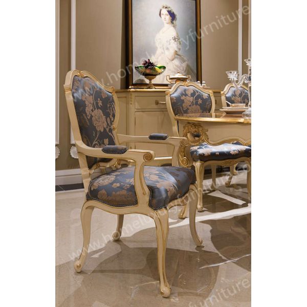 Buy Mediterranean style wood design royal dining chairs FY-105 at wholesale prices