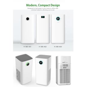 European Electric Floor Standing Air Purifier UV LED HEPA filter Household