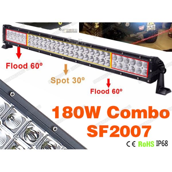 31.5 Inch 180W LED Light Bar 6000K , PC Lens Spot / Flood / Combo LED Light Bar