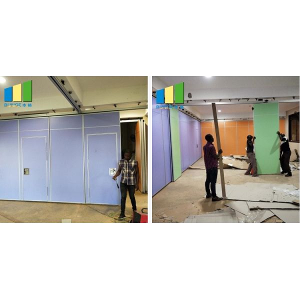 Soundproof Operable Partition Wall Sliding Walls Acoustic 100 mm