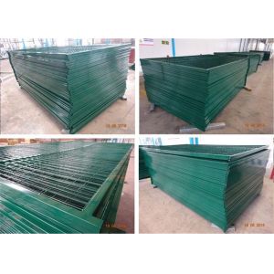Quality 8’H/2430mm*10’L/3048mm Canada standard construction fencing panels mesh 3&quot;x6&quot; 75mm x 100mm Tubing 1.2&quot;/30mmx1.5mm for sale