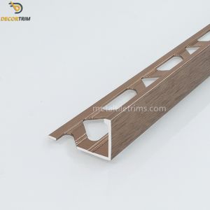 Decorative External Corner Tile Trim , Bright Rose Gold L Angle Tile Trim