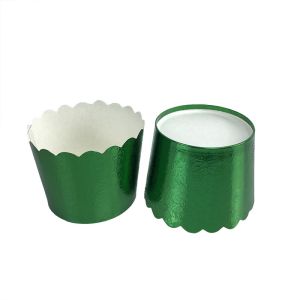 Embossed Aluminum Foil Round Baking Trays Cupcake Paper Cups