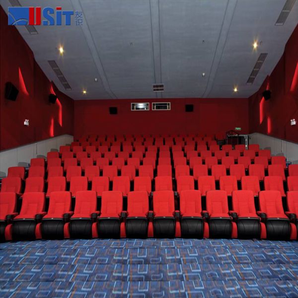 Big Cup Holder Commercial Theater Seating Sit Back Linkage Mechanism Rocking Chair
