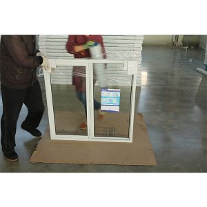 Reception Area UPVC Sliding Window with Frosted Glass Privacy Cheap Replacement