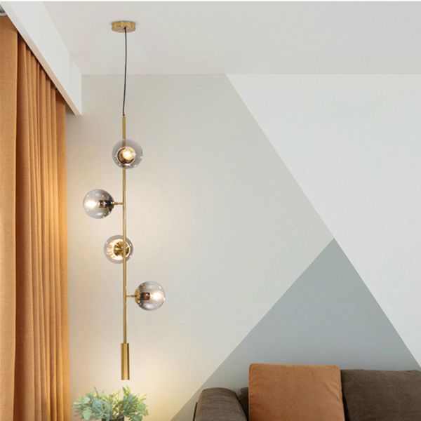 Buy Cognac Dining Electroplating Glass Ball Pendant Light E27 Type at wholesale prices
