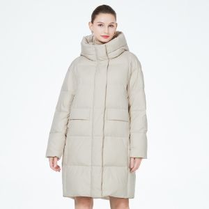 All Shapes Woman Winter Coat Versatile Down Jacket Hide Fat With Furry Pockets