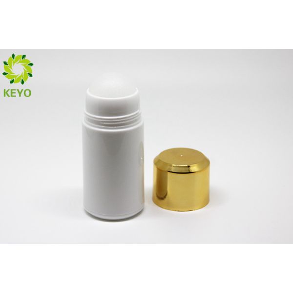 Round Plastic Antiperspirant Roller Bottle White Color Capacity 60g