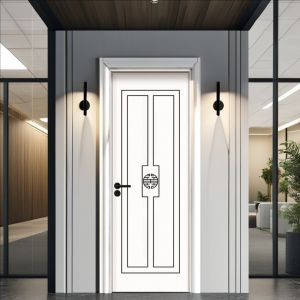 Formaldehyde-free WPC Hollow Door with Sound Insulation 30dB and Low Maintenance