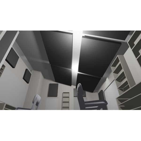 Studio Ceiling Tiles 50mm Thick Soundproofing Fabric Wrapped Acoustical Panels