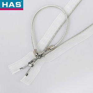 China Brass Material Y-shaped Double Closed Tail Metal Zipper Lock For Bags on sale