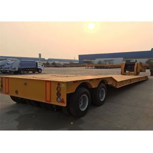 Gooseneck Type Front Load Trailer 40-100T With Steel Leaf Spring Suspension