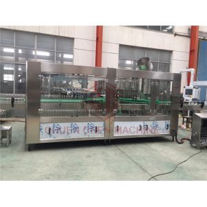 Basil Seed Filling And Capping Machine / Glass Bottle Juice Rinsing Bottling