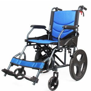 Aluminium Lightweight Manual Folding Wheelchair with Solid Castor
