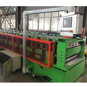 China Trapezoidal Roof Panel Roll Forming Machine Corrugated Double Layer Galvanized Steel on sale
