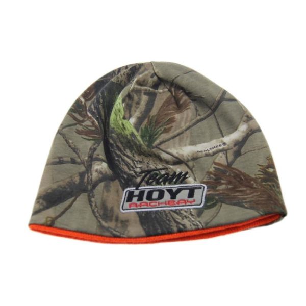 Buy Unisex Camouflage Reversible Knitted Beanie Hats Customized Embroidery Logo at wholesale prices