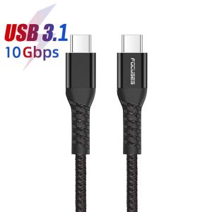 Quality Focuses PD 100W USB Type C To Type C 3.1 Gen 2 Cable For Data Transfer for sale