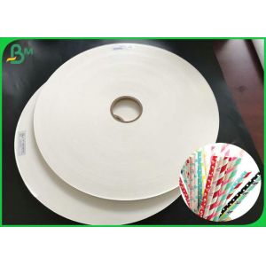 China Eco - Friendly 60gsm 120gsm Straw Paper Rolls With FDA For Strip Straws on sale