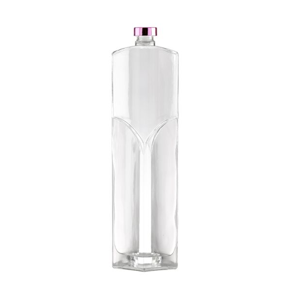 750ml Customized Design Glass Spirits Bottle with Hot Stamping Surface Handling