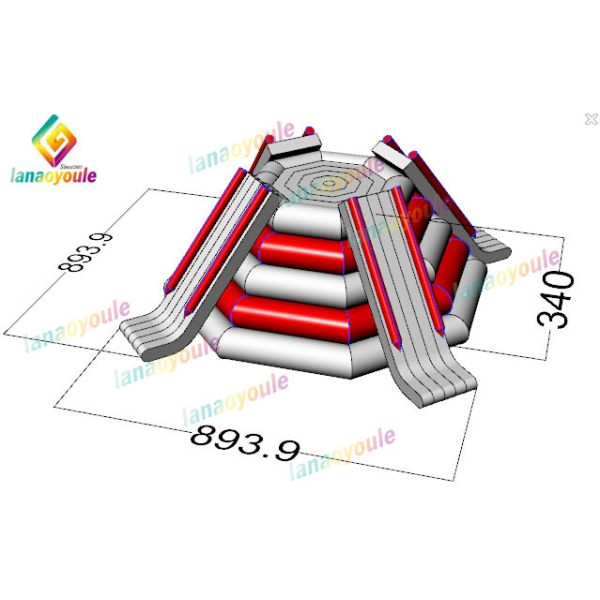 22x20mm 1300D Pvc Inflatable Water Park For Outside Activity SGS