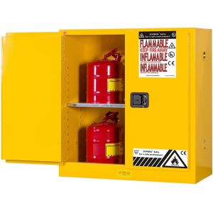 100 Lbs Chemical Steel Storage Cabinet With Recessed Handle For Safety