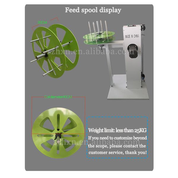 Electric Wire Pay Off Machine with 350mm Tray Diameter and Positive/Negative Feeding