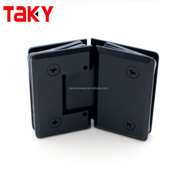 Glass Door Hardware Adjustable 135 Degree Glass to Glass Beveled Edge Shower Door Hinge