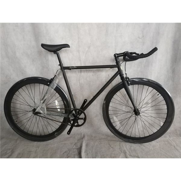 Custom Matt Black Fixie Bike Frame for Adults 700C Single Speed Urban Fitness Cruiser