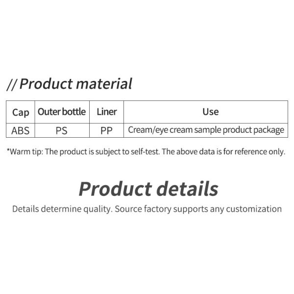 PS Base Material 10g Mini Travel Size Plastic Cosmetic Cream Pot Jar With Colored Lid For Eye Face Jar Collar Material PS