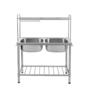 Chromium Brushed Stainless Steel Basin With Stand 0.8mm