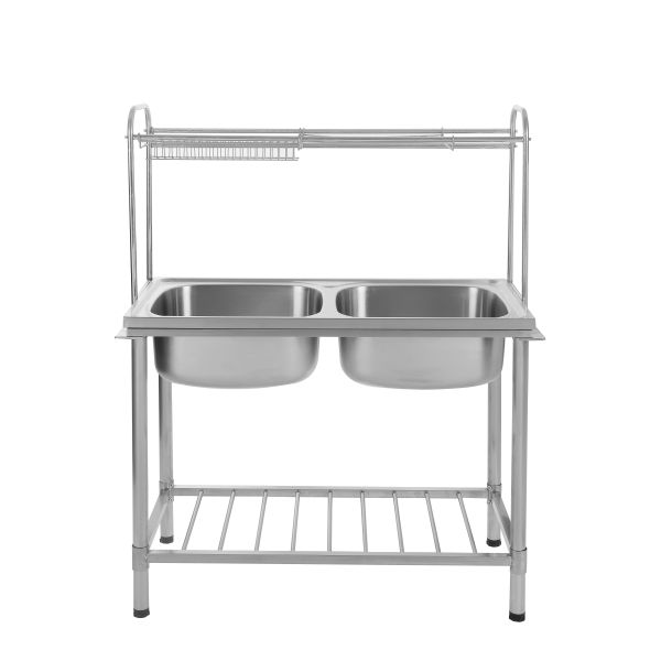 Buy Chromium Brushed Stainless Steel Basin With Stand 0.8mm at wholesale prices