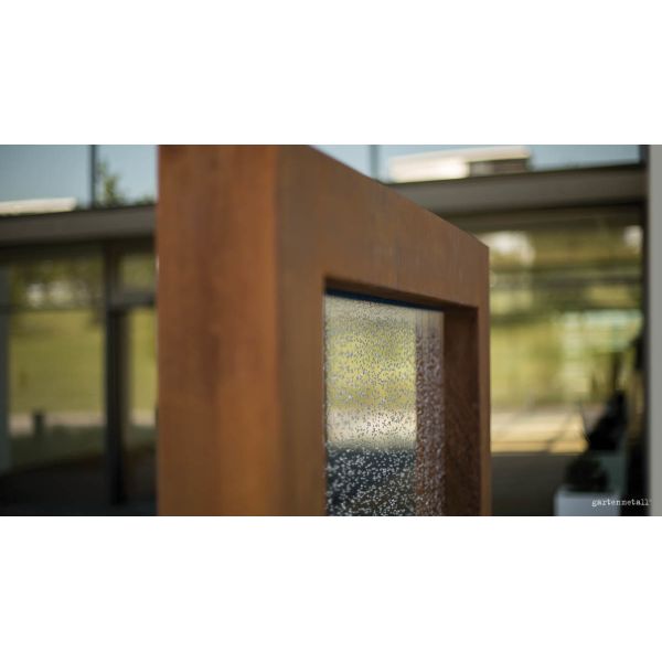 Customized Garden Metal Water Pool With Rain Curtain Corten Steel Garden Water Fountain